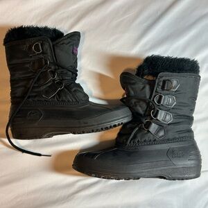 Sorrel Kaufman Black Winter Boots with Fur Trim - EUC - Size 7